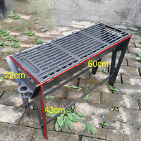 Barbecue extérieur en métal de qualité supérieure, compact et portable, en acier au carbone, grill à pliage