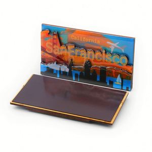 China Factory Tourist Souvenir Africa Refrigerator Magnet Custom Print Photo Artwork 2 Layers 3D Wood <b>Fridge</b> Magnets - Product Image 2