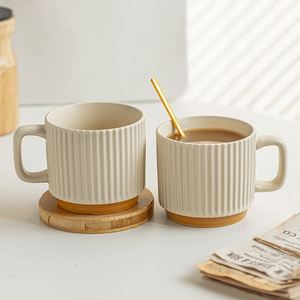 แก้วกาแฟเซรามิกสีขาวสไตล์วินเทจ รัสติก โมเดิร์น สำหรับขายส่ง แก้วนม - Product Image 1