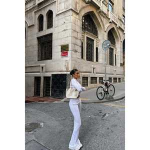 Pantalon de costume blanc pour femme, pantalon de costume blanc élégant - Product Image 2