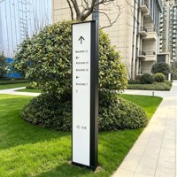 Plaques directionnelles lumineuses LED multicolores, signalétique publicitaire personnalisée pour centres commerciaux, immeubles de bureaux, hôpitaux et communautés