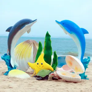 3D Big fiberglass sea shell/ conch prop/ Shellfish sculpture for Aquarium decoration