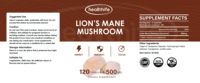 Complément alimentaire personnalisé Healthife à base de champignons Lion's Mane, 500 mg/60 gélules/flacon, capsules Lion's Mane