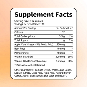 Gummies Détox au Vinaigre de Cidre de Pomme Bio Ultra Efficaces ACV Brûleur de Graisse Pur Vegan Stimulant Métabolisme 1500mg - Product Image 3