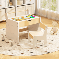 Vente chaude en bois multi-activités Table et chaise artisanales pour tout-petits ensemble pour salle de classe