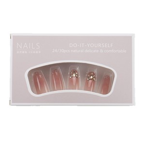 Ongles artificiels faits main, style haut de gamme <span class=keywords><strong>Pure</strong></span> Desire, dégradé rose <span class=keywords><strong>nude</strong></span>, effet œil de chat, élégants, extensions d'ongles ovales en gel UV blanc - Product Image 5