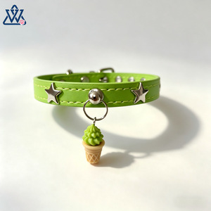 Collar de Piel Sintética Wangwuwu para Gato, Color Rosa, Ajustable, con Colgante de Helado, para Gatitos Pequeños, Accesorios para Mascotas - Product Image 2