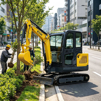 Excavatrice compacte sur chenilles robuste R330 avec moteur D1105 pour le défrichement et le débroussaillage des terrains