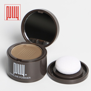 Poudre de camouflage capillaire éco-responsable aux herbes 22 pour la racine des cheveux, compacte marron avec miroir et tampon applicateur - Product Image 6