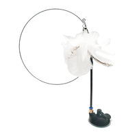 Jouet pour chat Jouet pour chat d'intérieur Simulation d'oiseau Jouet interactif Oiseau amusant à plumes avec cloche pour chaton