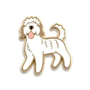 ผู้ผลิตหัตถกรรมโลหะเคลือบฟันแบบกําหนดเองโดยตรงขายสุนัขน่ารักการ์ตูนออกแบบฟรีลาซาอัพโซคอร์กิปาปิลลอนป้ายขาปก - Product Image 2