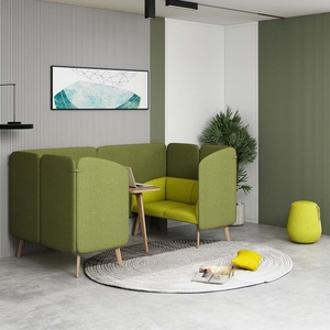 Table de bar haute personnalisée, style nordique moderne, avec assise en mousse rembourrée, pour bureau, acoustique et offrant une intimité. - Product Image 6