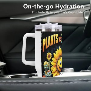 Stainless Steel Tumbler 40oz With Etched Logo <b>Large</b> Capacity Travel Mug Vacuum Adventure Tumbler - Product Image 3