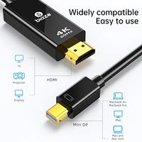 Câble Mini DP vers HDTV Biaze 4K60Hz compatible MacBook Pro/Air, Surface, PC, TV, projecteur, Plug & Play, prend en charge Windows/macOS