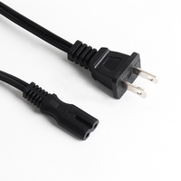 Cordon d'alimentation de haute qualité pour appareils électriques de petite puissance, 16AWG SPT-1, 1,5 m, noir, prise NEMA 1-15P + connecteur IEC C7, cuivre pur
