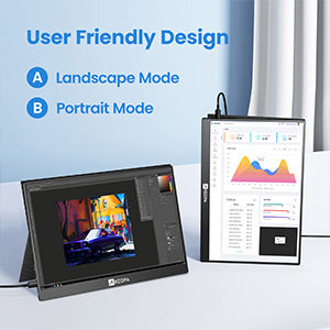 Monitor Portátil para Juegos Arpoza, Más Económico, FHD IPS de 13.3 Pulgadas, Delgado, 2K, USB Tipo-C, para Laptop, Macbook, PC - Product Image 2