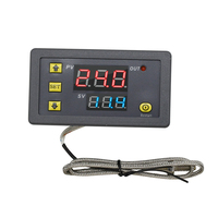 Thermostat numérique à affichage LED W3230 AC110-220V avec sonde, contrôle de la température, contrôle de la chaleur/du refroidissement