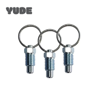 M6 M8 M10 M12 Goupille d'indexage rétractable courte en acier au carbone zingué bleu avec languette de traction et vis de verrouillage Factorysale