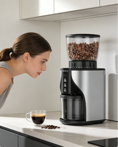 Machine à café automatique 2-en-1 <span class=keywords><strong>avec</strong></span> moulin intégré, design compact, moulin à café à meules plates 2026, du grain à la tasse - Product Image 1