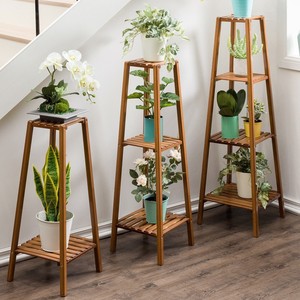 Floor-standing solid wood flower <b>stand</b>, Chinese style, light luxury, high-end flower <b>pot</b> planter, tall storage rack, indoor - Product Image 2