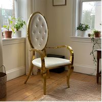 Chaise de salon moderne, légère, durable et confortable en acier inoxydable pour la maison, le bureau, l'appartement, l'hôtel, la salle à manger
