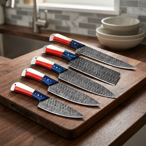 Latest Cooking <b>Knife</b> <b>Set</b> Durable Damascus Steel Blades High Quality Kitchen Tasks Chef <b>Knife</b> <b>Set</b> Available At Wholesale Rate - Product Image 1