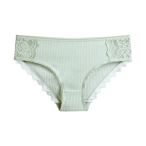 Mutandine da <span class=keywords><strong>Donna</strong></span> <span class=keywords><strong>Taglie</strong></span> <span class=keywords><strong>Forti</strong></span> in Cotone a Costine, Copertura Totale, Senza Cuciture, Vita Bassa, Sexy con Pizzo, Slip Sportivi - Product Image 3