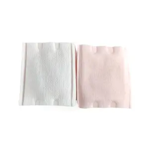 Op Maat Gemaakte Natuurlijke Wegwerp Roze/Zwarte Wattenschijfje Eco-Vriendelijke Vierkante Schoonmaak Katoenen Pad Make-Up Remover Pads