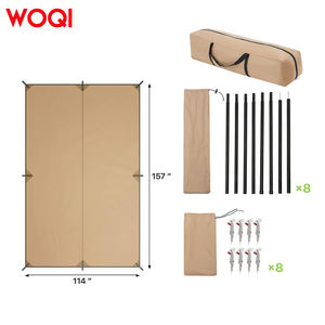 WOQI portátil Picnic Shadow gran lona refugio tienda <span class=keywords><strong>para</strong></span> acampar al aire libre y Playa Rainfly lluvia lona con accesorio poste mosca hoja - Product Image 2