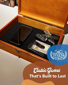 WE Games Caja de <span class=keywords><strong>madera</strong></span> del Viejo Mundo con pestillo de latón Caja de recuerdo de <span class=keywords><strong>madera</strong></span> de Estilo Vintage para almacenamiento de joyas y baratijas, cereza clara - Product Image 4