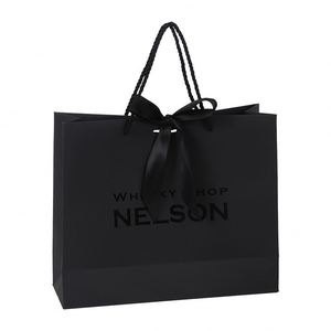 Custom Printed Logo Luxury Clothing Shop Packaging Cardboard Natural Style Paper Bag With Ribbon <b>Rope</b> - Product Image 5