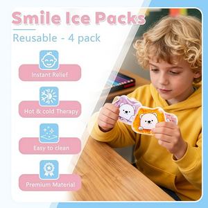 แผ่นเจลประคบร้อนเย็นแบบใช้ซ้ำได้สำหรับเด็ก บรรเทาอาการเจ็บปวด บวม รอยฟกช้ำ สำหรับเด็กทารกและเด็กโต ใช้ได้กับดวงตาและใบหน้า ช่วยบรรเทาอาการปวดจากการให้นมบุตร - Product Image 3