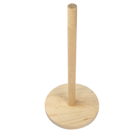 Porte-serviettes en papier de cuisine en bois de hêtre massif de la série Natural House à rayures verticales pour comptoir