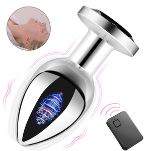 Hot Selling Afstandsbediening Metalen Prostaat Massager Anale Vibrerende Butt Plug Vibrator Voor Volwassen Vrouwen Mannen Seksspeeltjes - Product Image 1