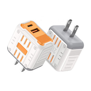 <span class=keywords><strong>Caricabatterie</strong></span> a Doppia Porta PD 20W Ricarica Rapida, Adattatore US EU UK Tipo C USB 18W da Parete per Telefoni Cellulari, Tablet e <span class=keywords><strong>Computer</strong></span> - Product Image 2