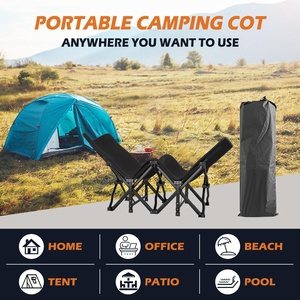 <span class=keywords><strong>Lit</strong></span> pliant portable confortable en acier métallique en forme de X pour l'intérieur et l'extérieur, <span class=keywords><strong>lit</strong></span> de camping pour adultes avec coussin - Product Image 5