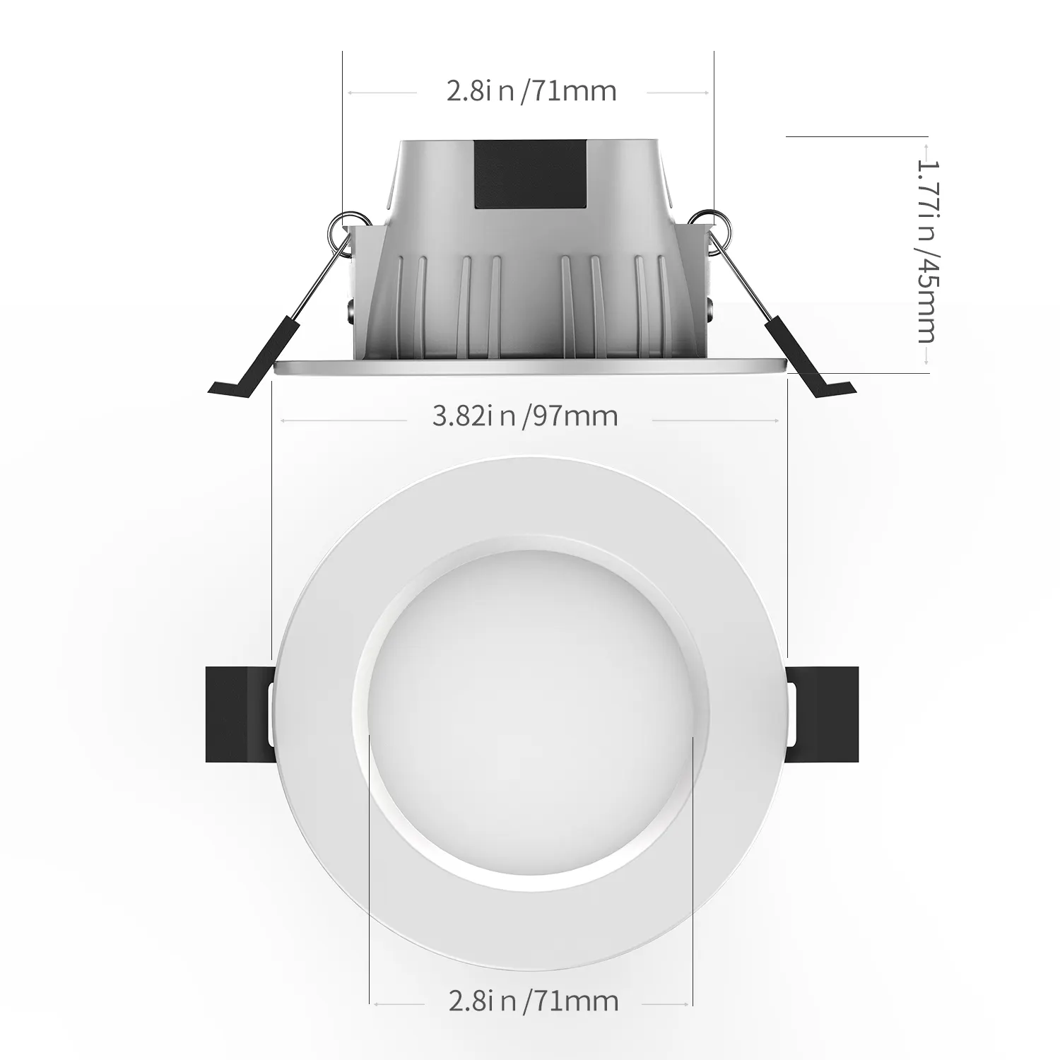 Tuya umweltfreundliches intelligentes Downlight mit Sprachsteuerung und hoher Effizienz 5 W BT Mesh intelligentes Downlight