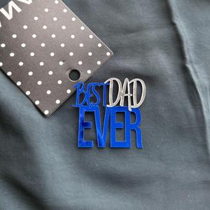 Décorations de gâteau élégantes en acrylique à double couche réutilisables, Joyeuse fête des pères - Product Image 4