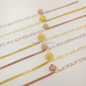 Bijoux en or jaune massif 18K, Bracelet cœur, bijoux fins, prix inférieur, bonne qualité, vente en gros, Design populaire