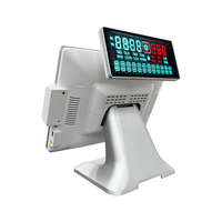 Shenzhen supermarché 15 pouces capacitif POS tout en un seul écran tactile de la machine de caisse enregistreuse