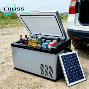 Réfrigérateur solaire pour voiture 40L DC 12V, réfrigérateur portable alimenté par énergie solaire avec affichage numérique, <span class=keywords><strong>compresseur</strong></span> silencieux pour le repos du conducteur - Product Image 1