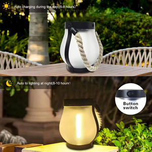 Shingel Solaire Jute Flamme Lumière USB Rechargeable Cour Extérieure Décoration Étanche Suspendu Éclairage Multifonctionnel - Product Image 2