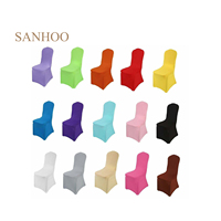 SANHOO Élastique Spandex Rouge Noeud Arc Chaise Couvre Ceintures Stretch Chaise Bandes Pour Mariage