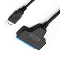 Harga Pabrik Hard Drive Eksternal Kecepatan Tinggi USB ke Serial SATA 22pin Converter Kabel Hard Disk USB 3.0 untuk HDD SSD 2.5 inci