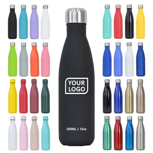 17 oz eco friendly double wall stainless steel vacuum insulated thermo camping drinking water bottle
