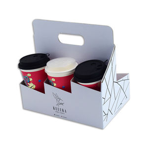 ที่วางแก้วมีหูหิ้ว,ที่ใส่ถ้วยกาแฟลูกฟูกแบบกำหนดเองได้มี6แพ็ค - Product Image 5