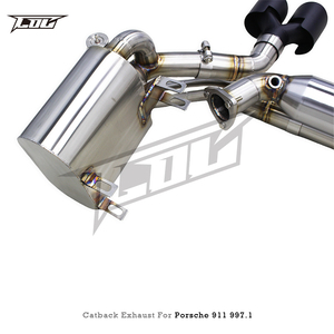 Système d'échappement Catback en acier inoxydable Valvetronic pour Porsche 911 (997.1) 3.6L 2004-2012, Downpipe 200 cellules, épaisseur 1,5 mm - Product Image 3
