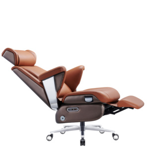 Nouveau design 2025 – Fauteuil de bureau pivotant sans fil avec fonction Shiatsu, vibrations et chauffage, et repose-pieds - Product Image 1