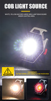 Lampu Kerja COB Magnetik Multi-Fungsi Senter Gantungan Kunci LED Saku Lampu Kerja Mini COB Isi Ulang dengan Pembuka Botol