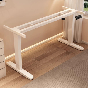Bureau de travail moderne à hauteur réglable électriquement avec design ergonomique, contrôle mémoire et structure métallique - Product Image 1